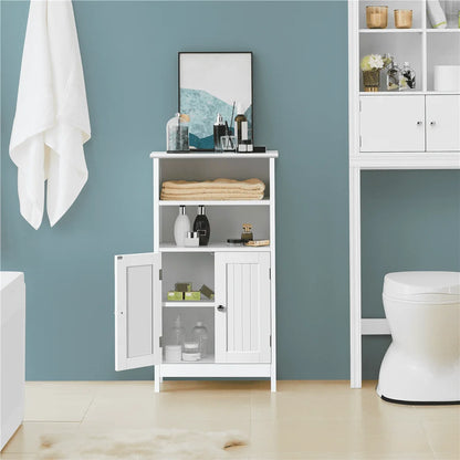 5-Tier Wooden Bathroom Floor Cabinet