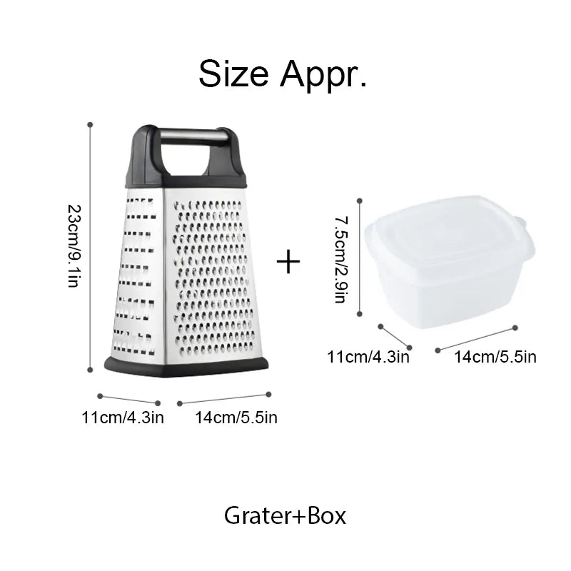 Four-side Box Grater Vegetable Slicer Cutter